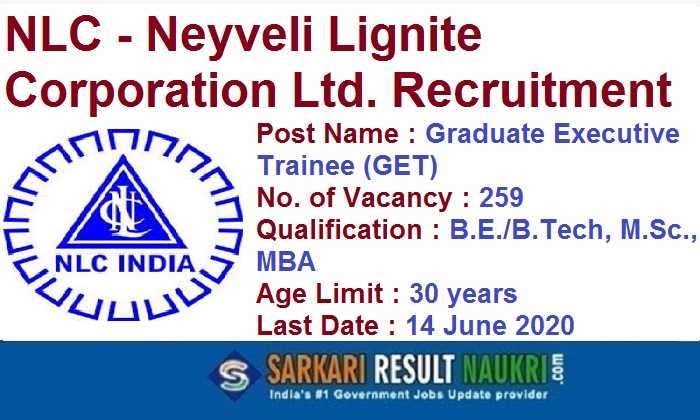 NLC GET Recruitment 2020