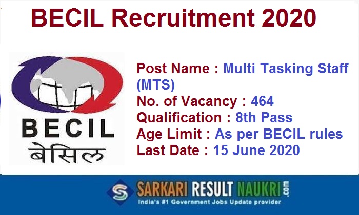 BECIL MTS Recruitment 2020
