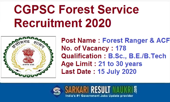 CGPSC Forest Service Recruitment 2020