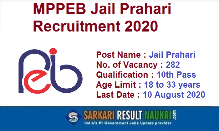 MPPEB Jail Prahari Recruitment 2020