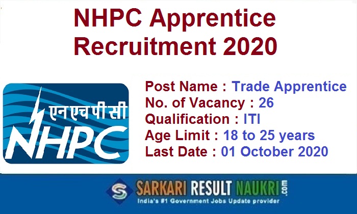 NHPC Apprentice Recruitment 2020
